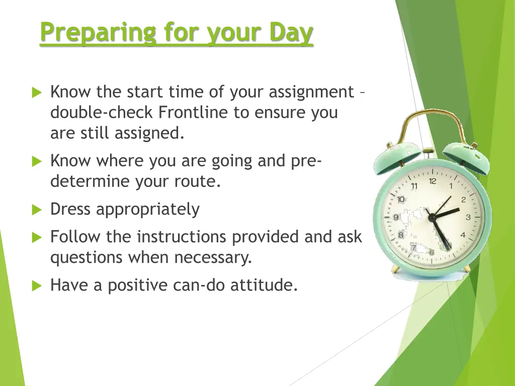 preparing for your day