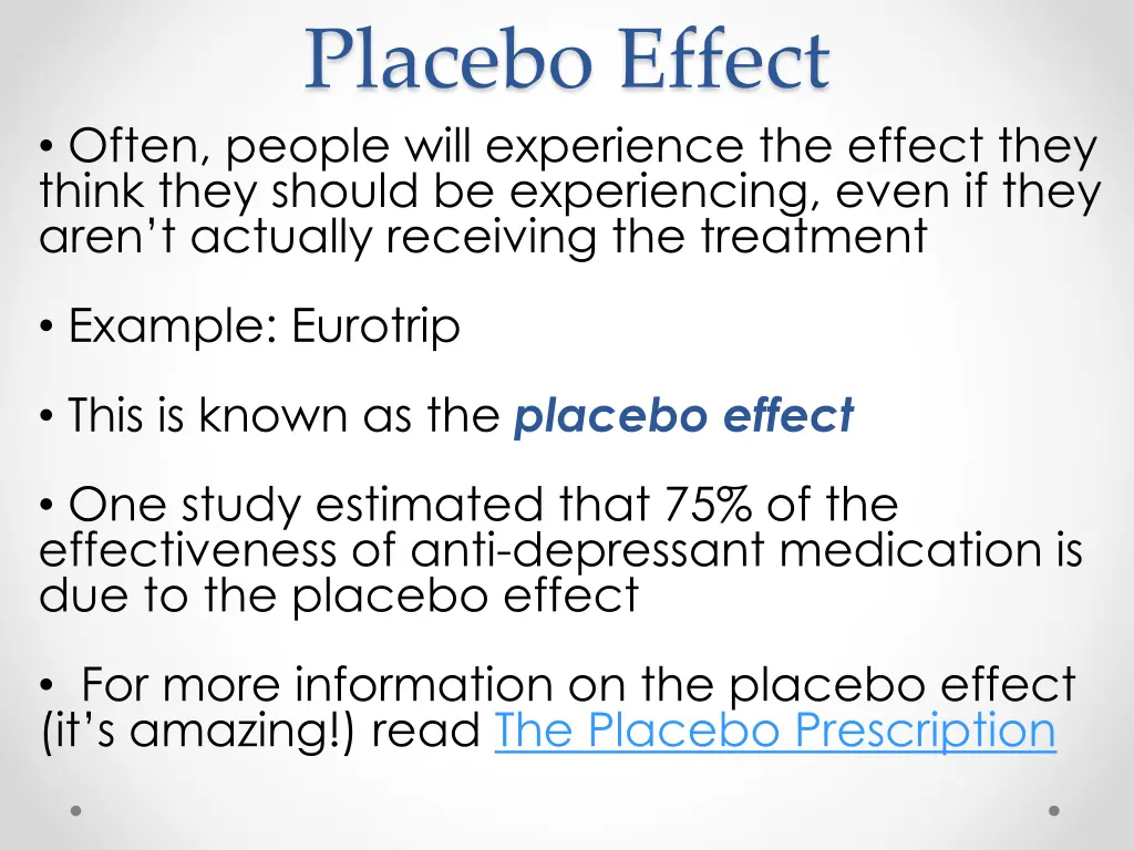 placebo effect