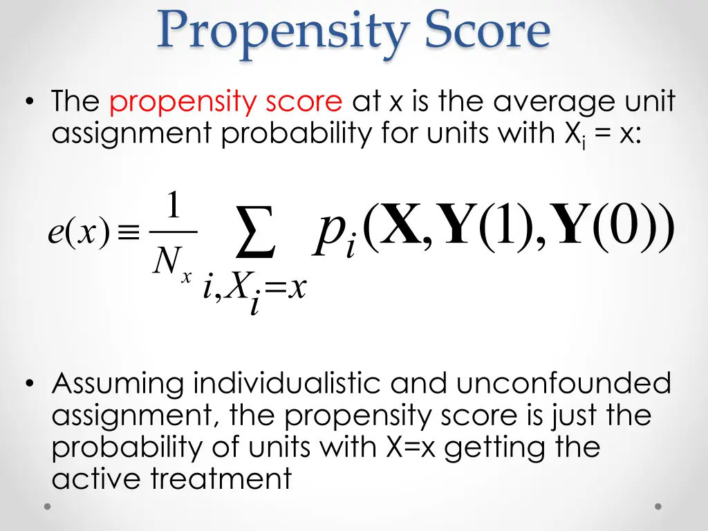 propensity score