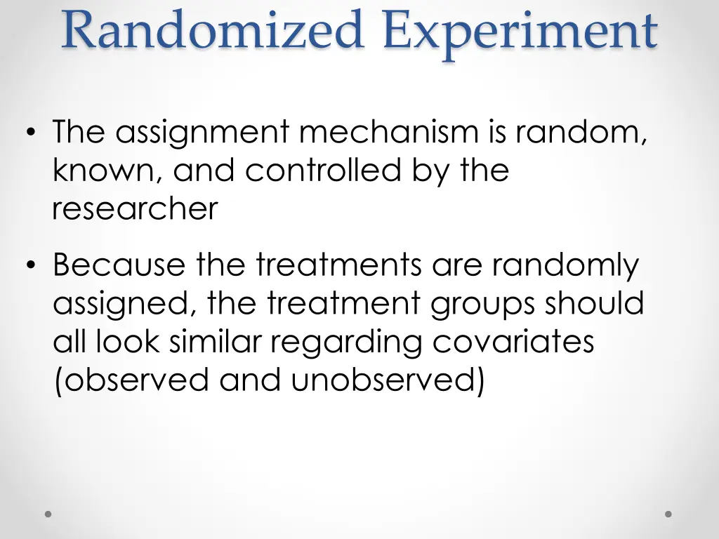 randomized experiment