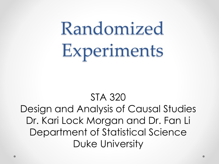 randomized experiments