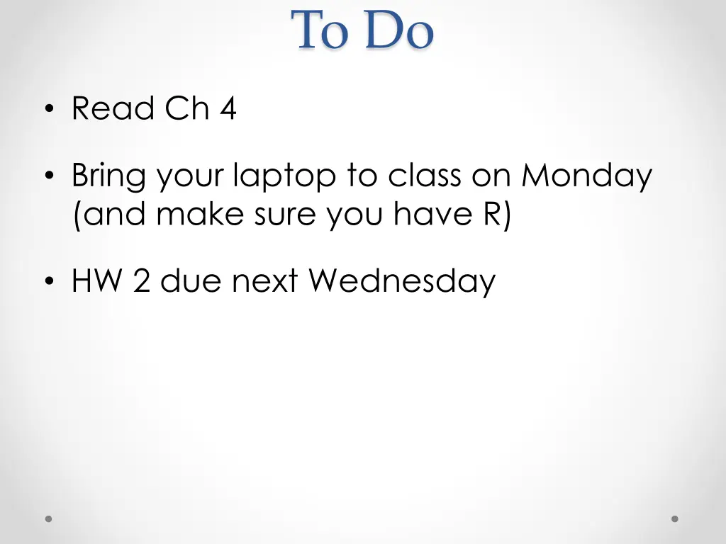 to do