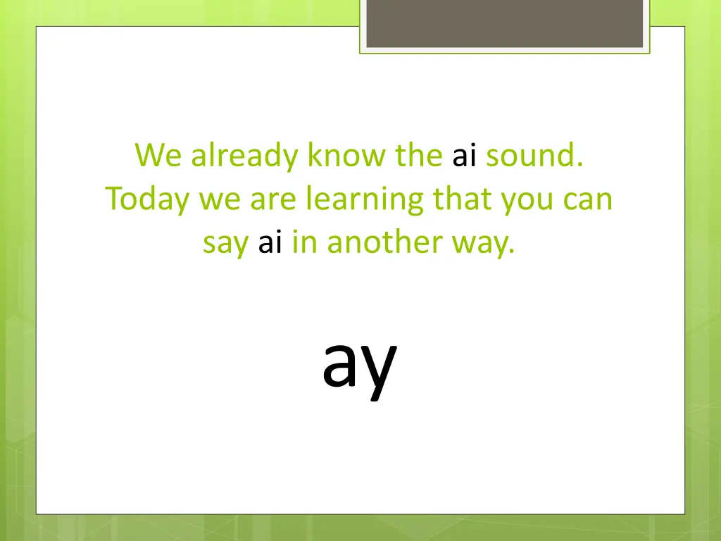 we already know the ai sound today
