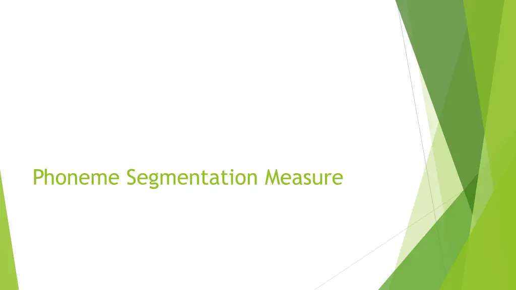 phoneme segmentation measure