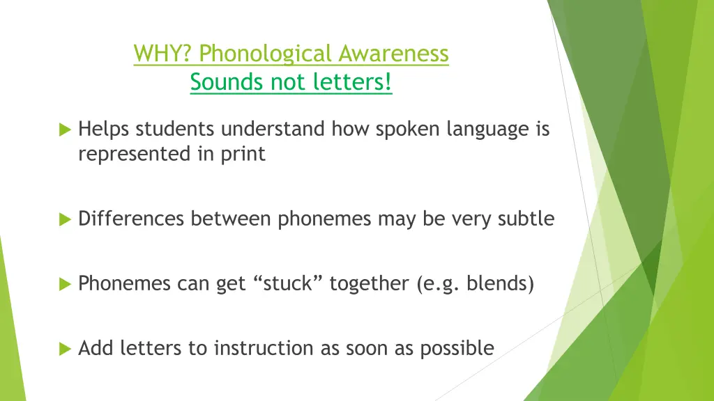 why phonological awareness sounds not letters