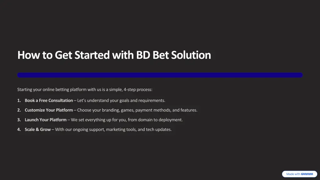 how to get started with bd bet solution