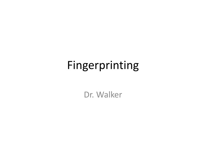 fingerprinting