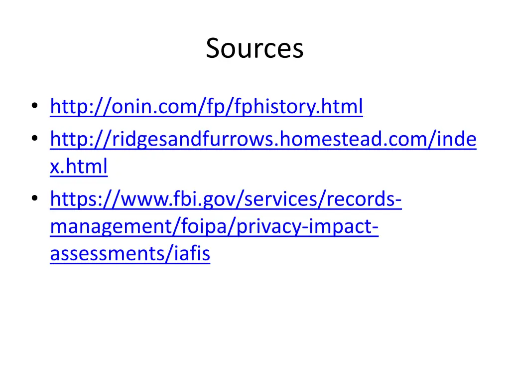 sources