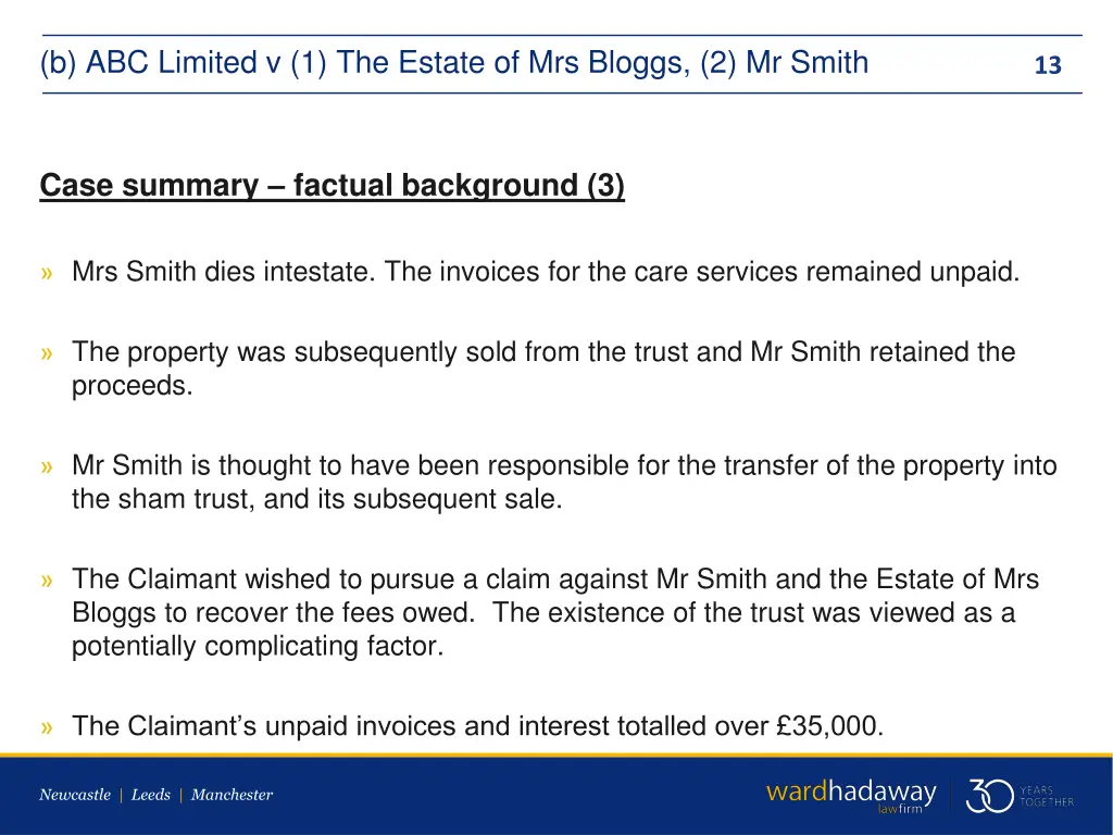 b abc limited v 1 the estate of mrs bloggs 2