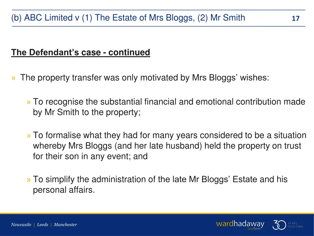 b abc limited v 1 the estate of mrs bloggs 6