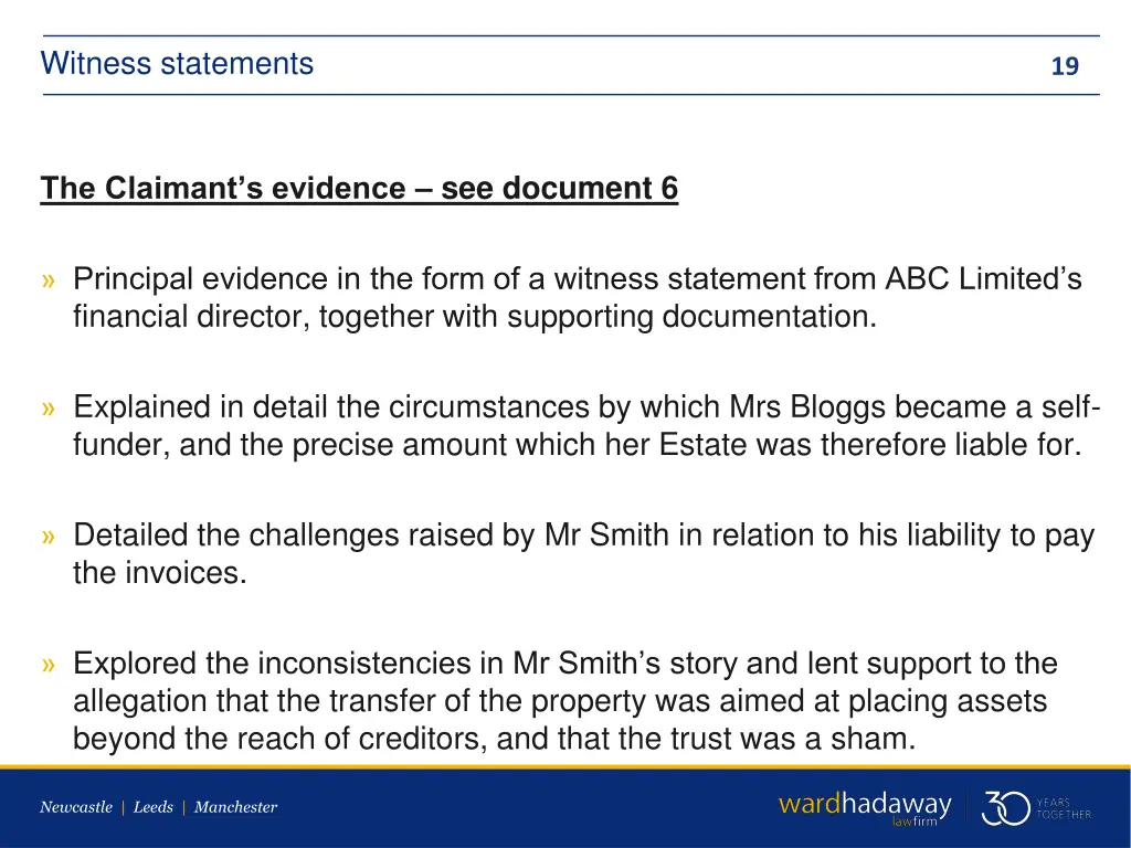 witness statements