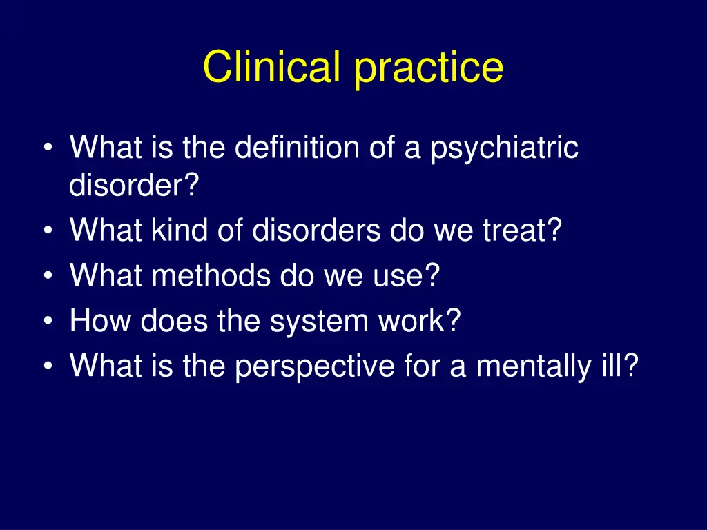 clinical practice