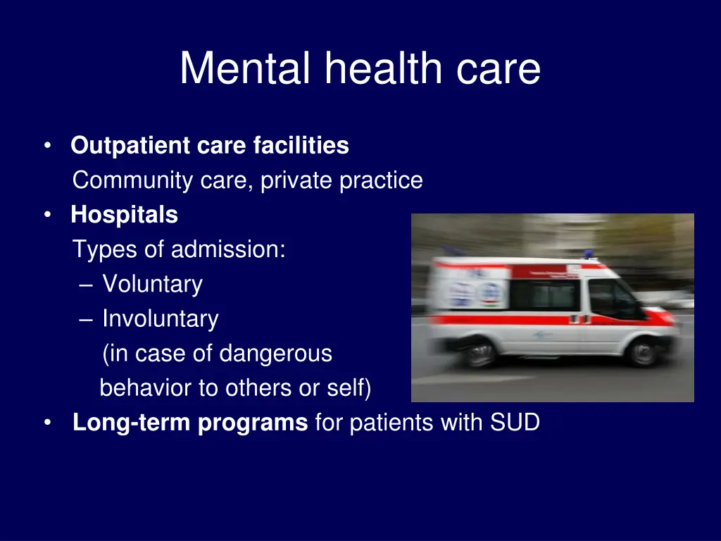 mental health care