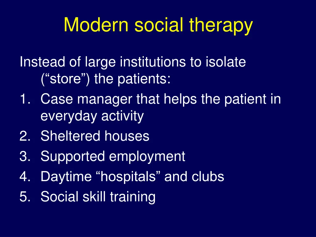 modern social therapy