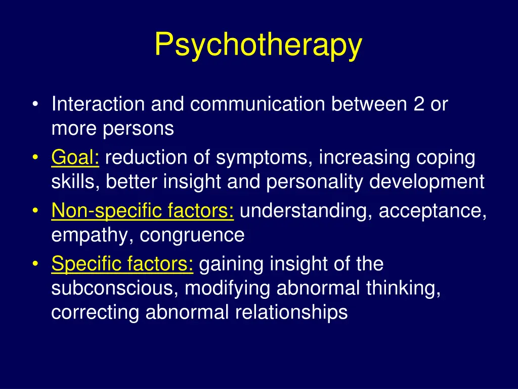 psychotherapy