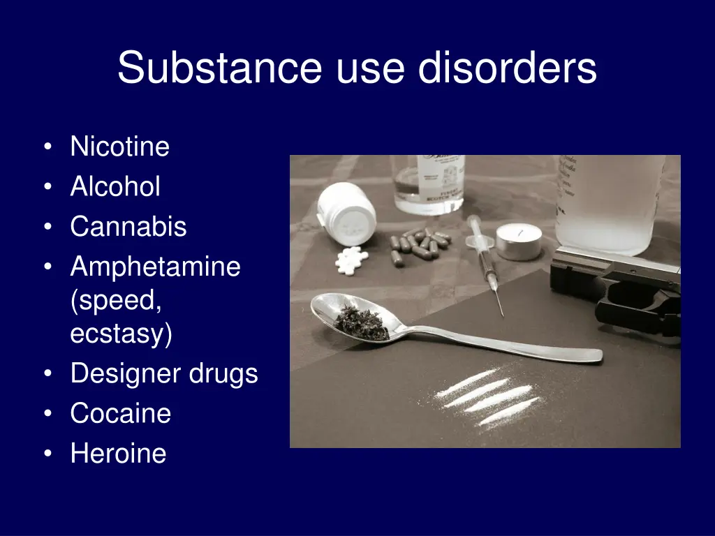 substance use disorders