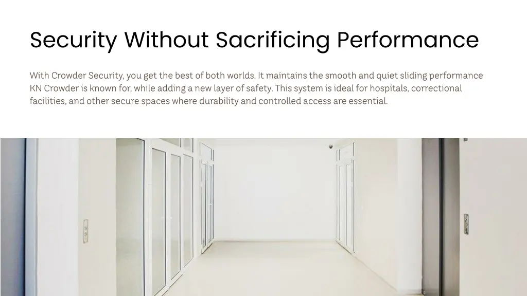 security without sacrificing performance