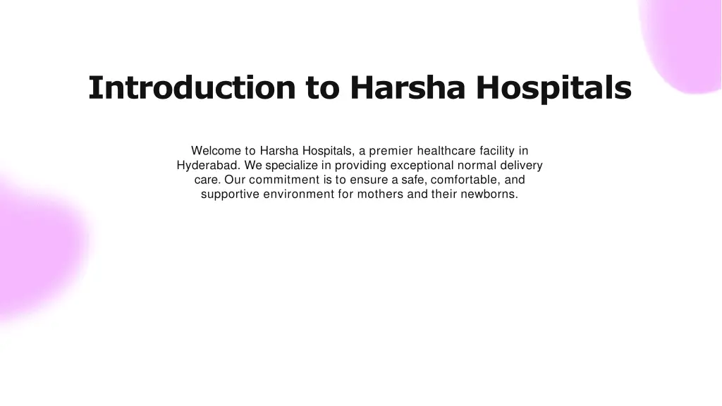 introduction to harsha hospitals