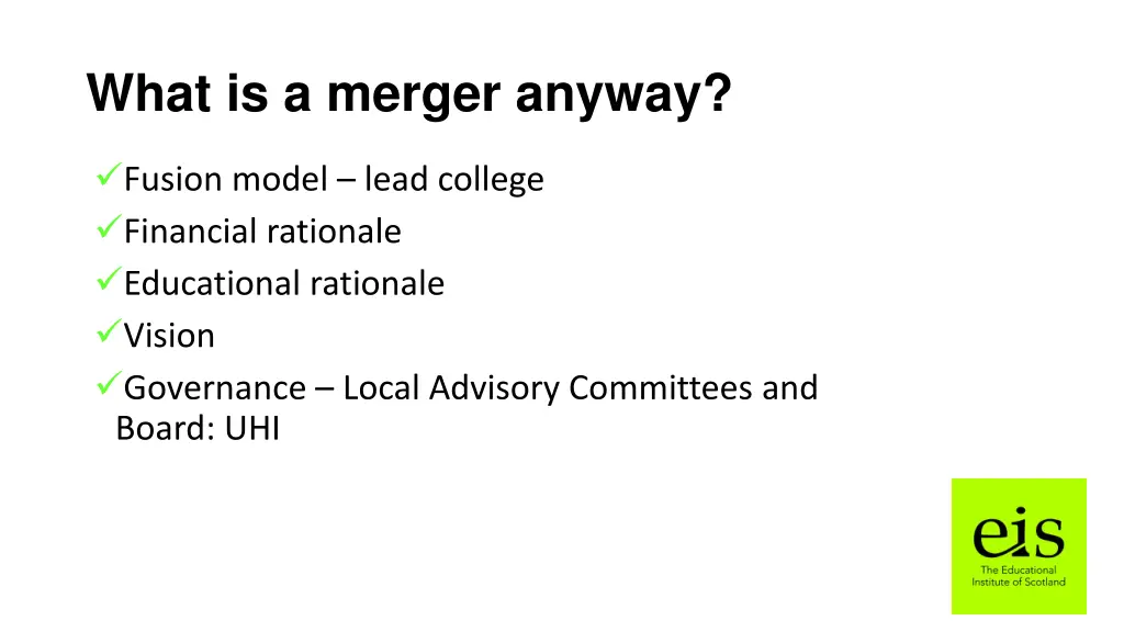 what is a merger anyway