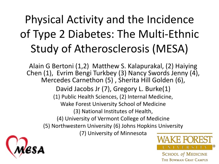 physical activity and the incidence of type