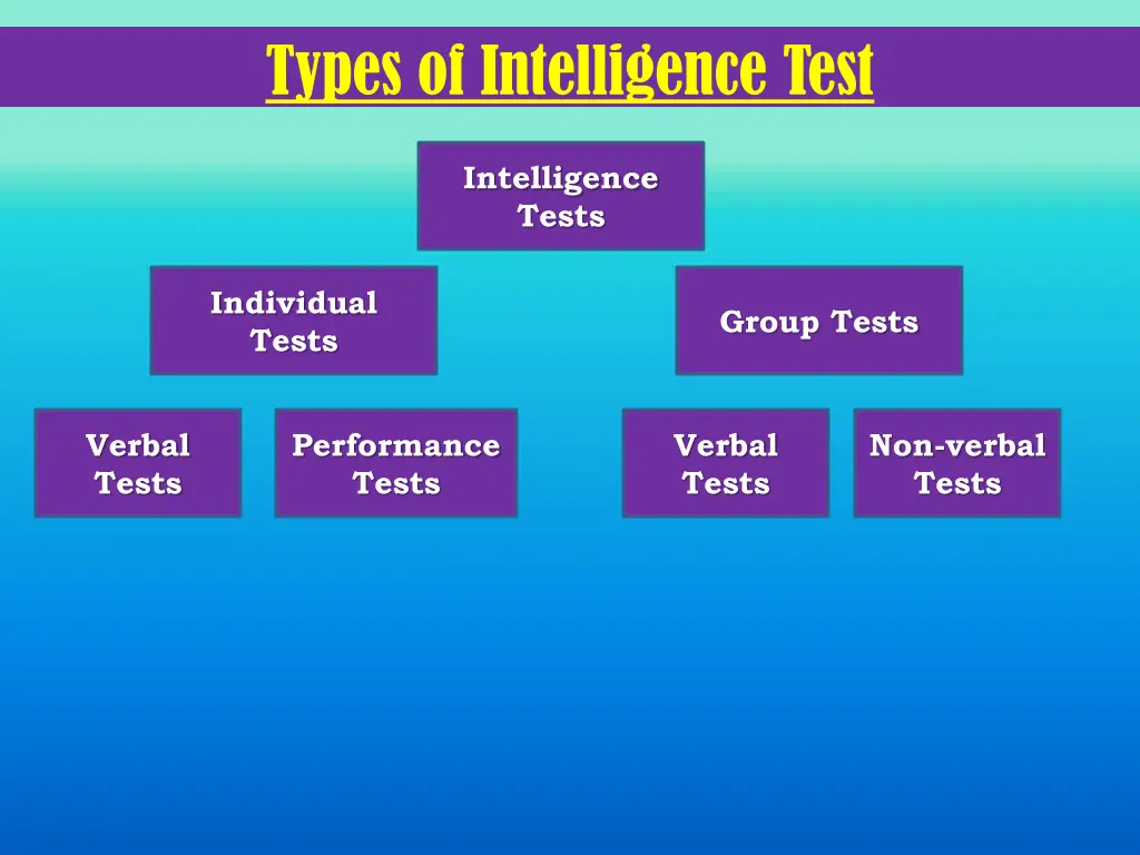 types of intelligence test
