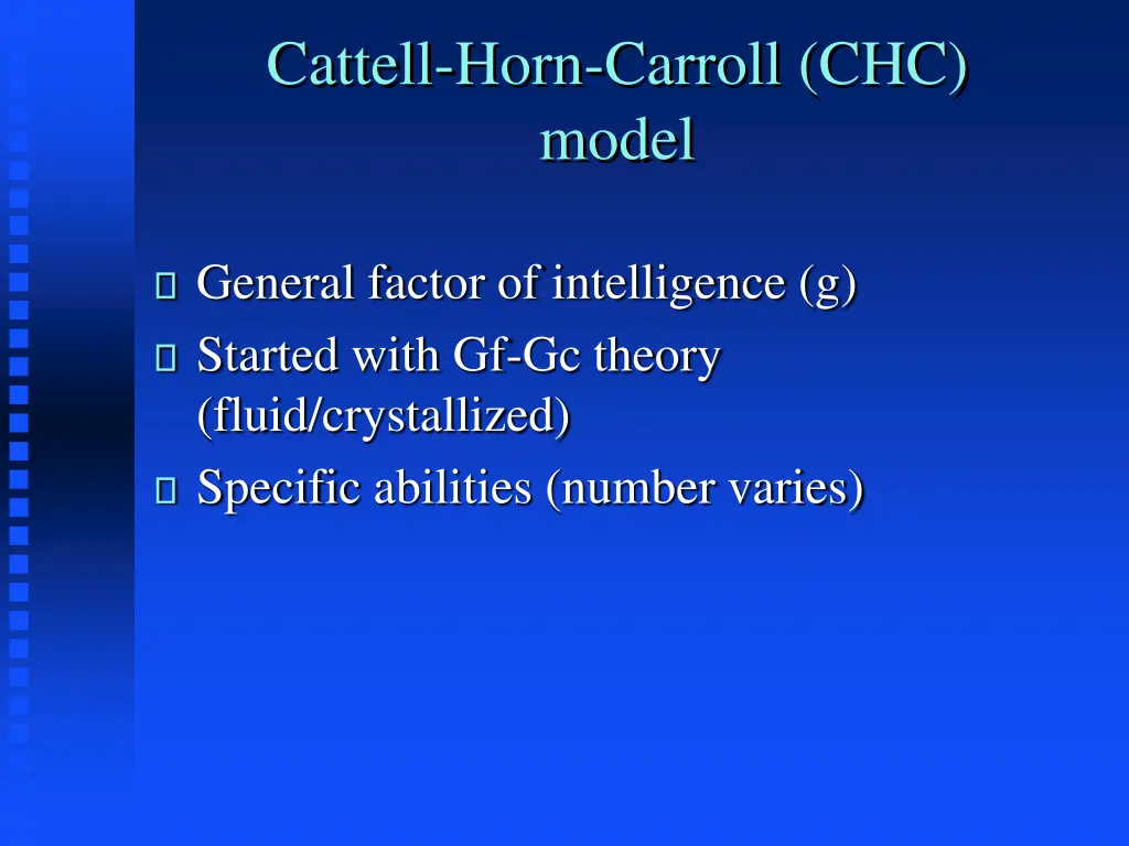cattell horn carroll chc model