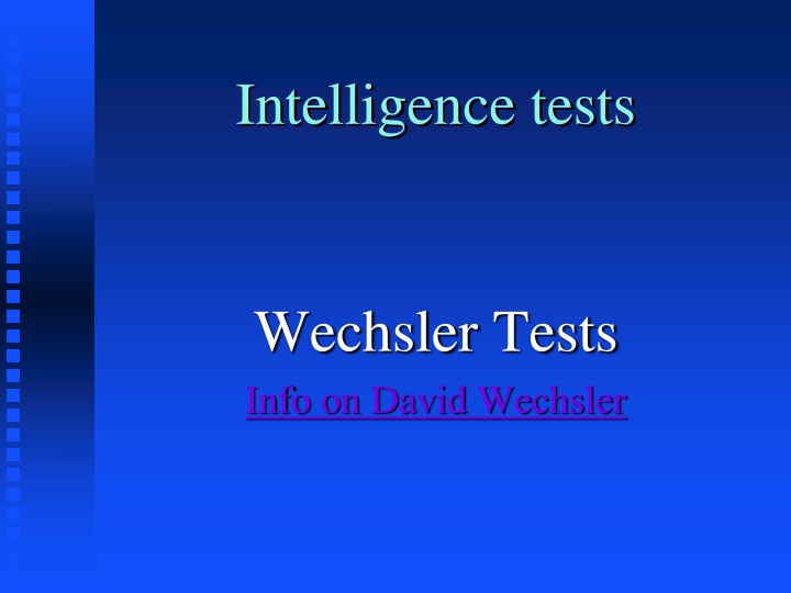 intelligence tests