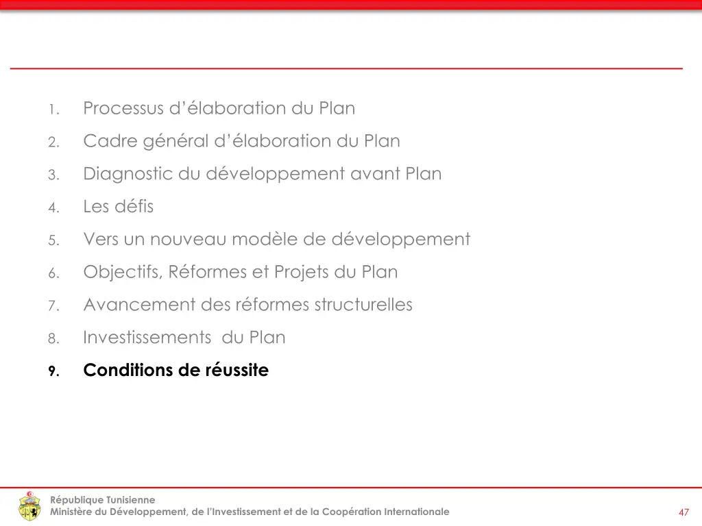 processus d laboration du plan 8