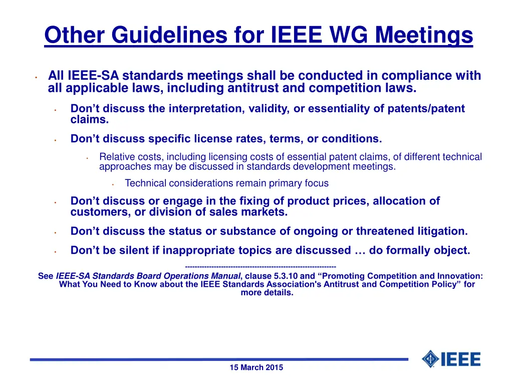 other guidelines for ieee wg meetings