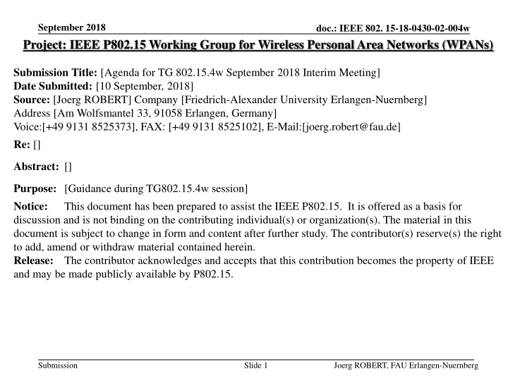 september 2018 project ieee p802 15 working group