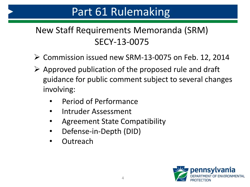 part 61 rulemaking 1