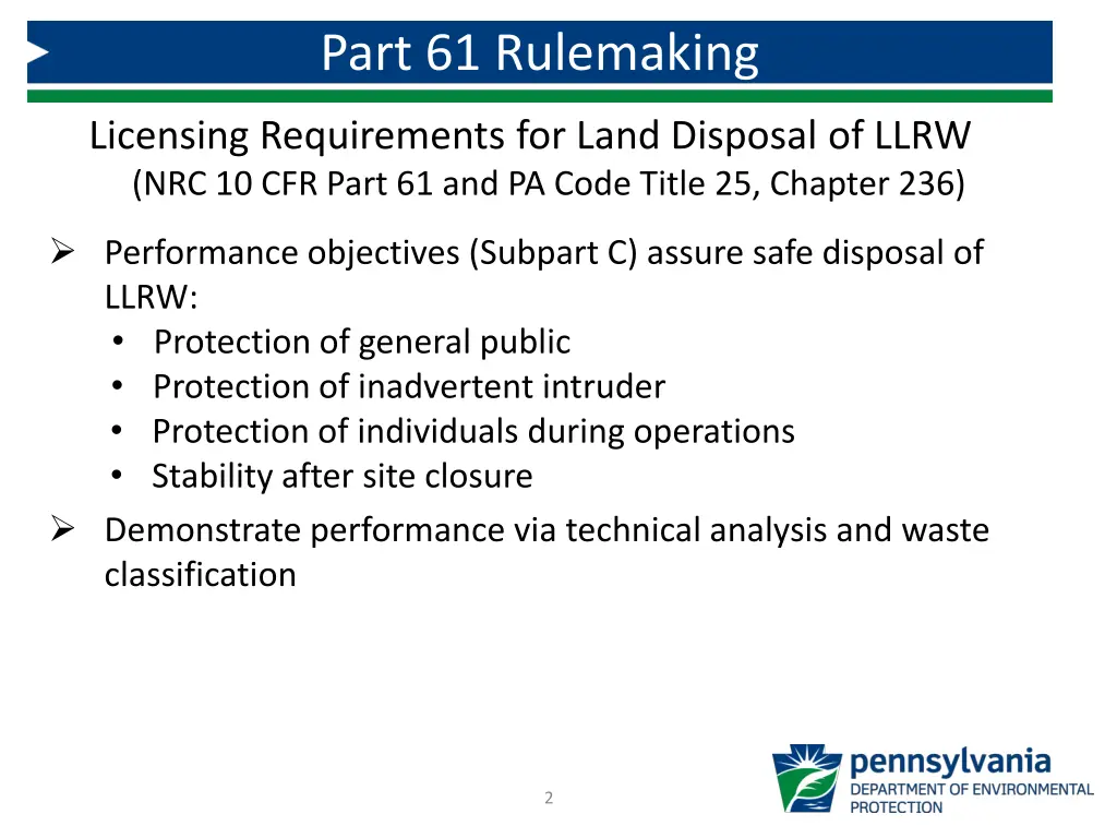 part 61 rulemaking