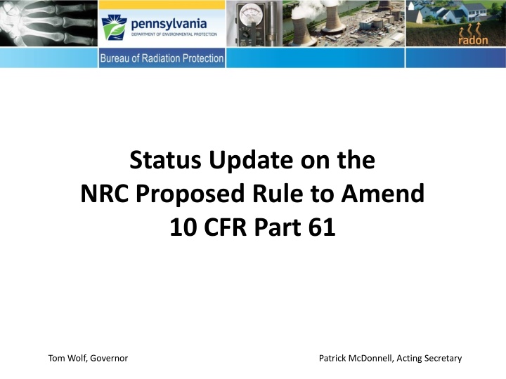 status update on the nrc proposed rule to amend