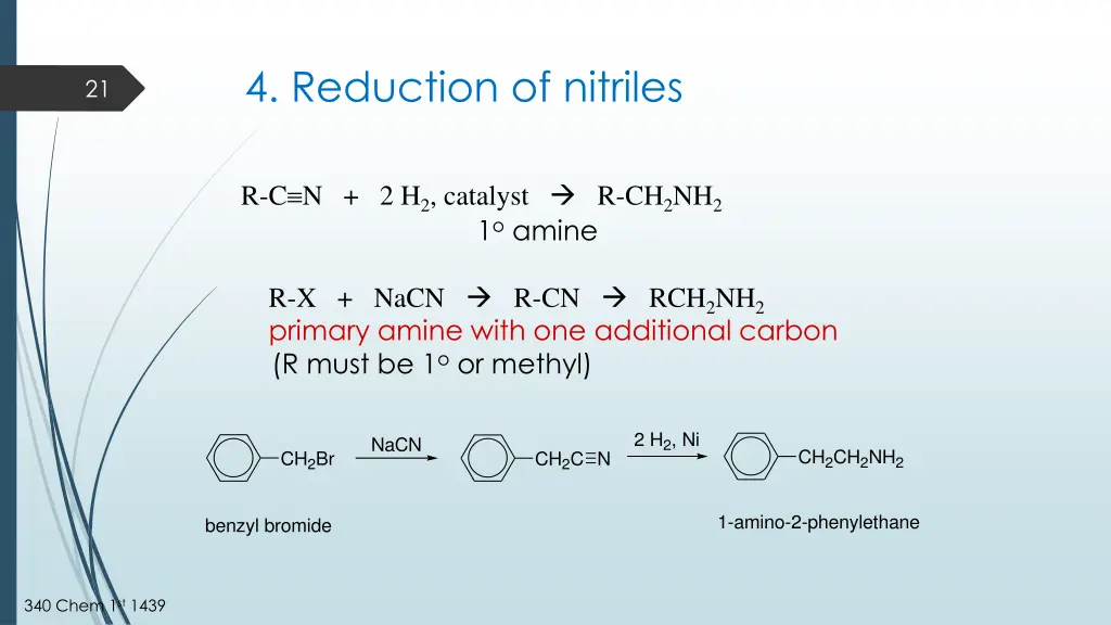 4 reduction of nitriles