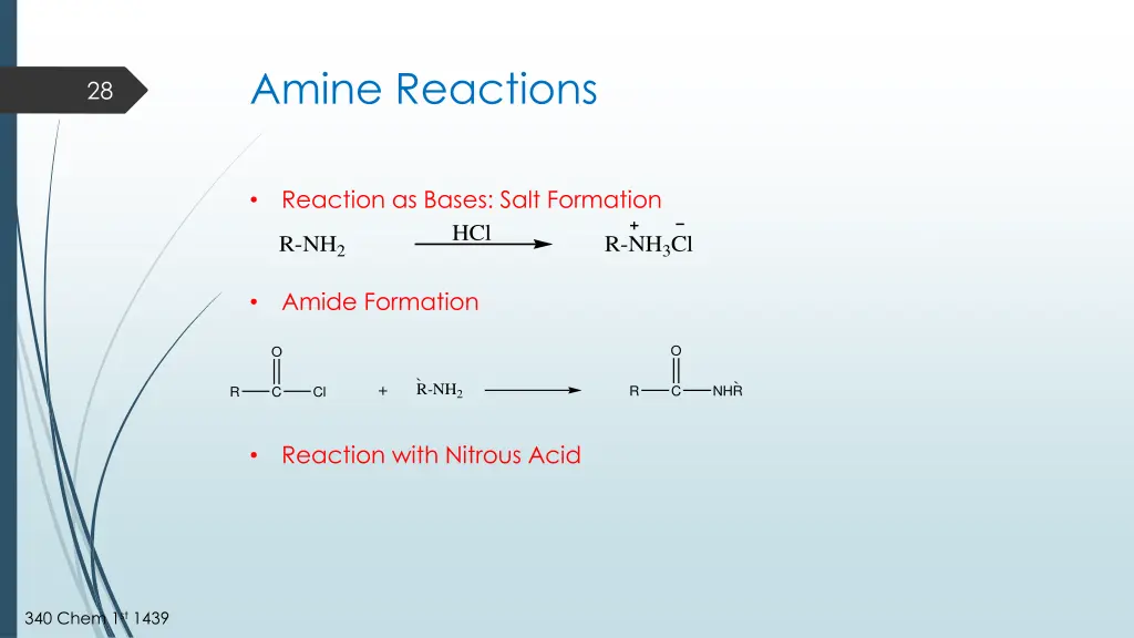 amine reactions