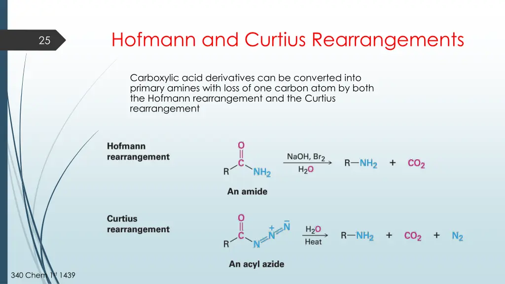 hofmann and curtius rearrangements