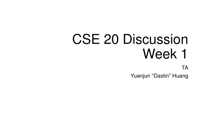 cse 20 discussion