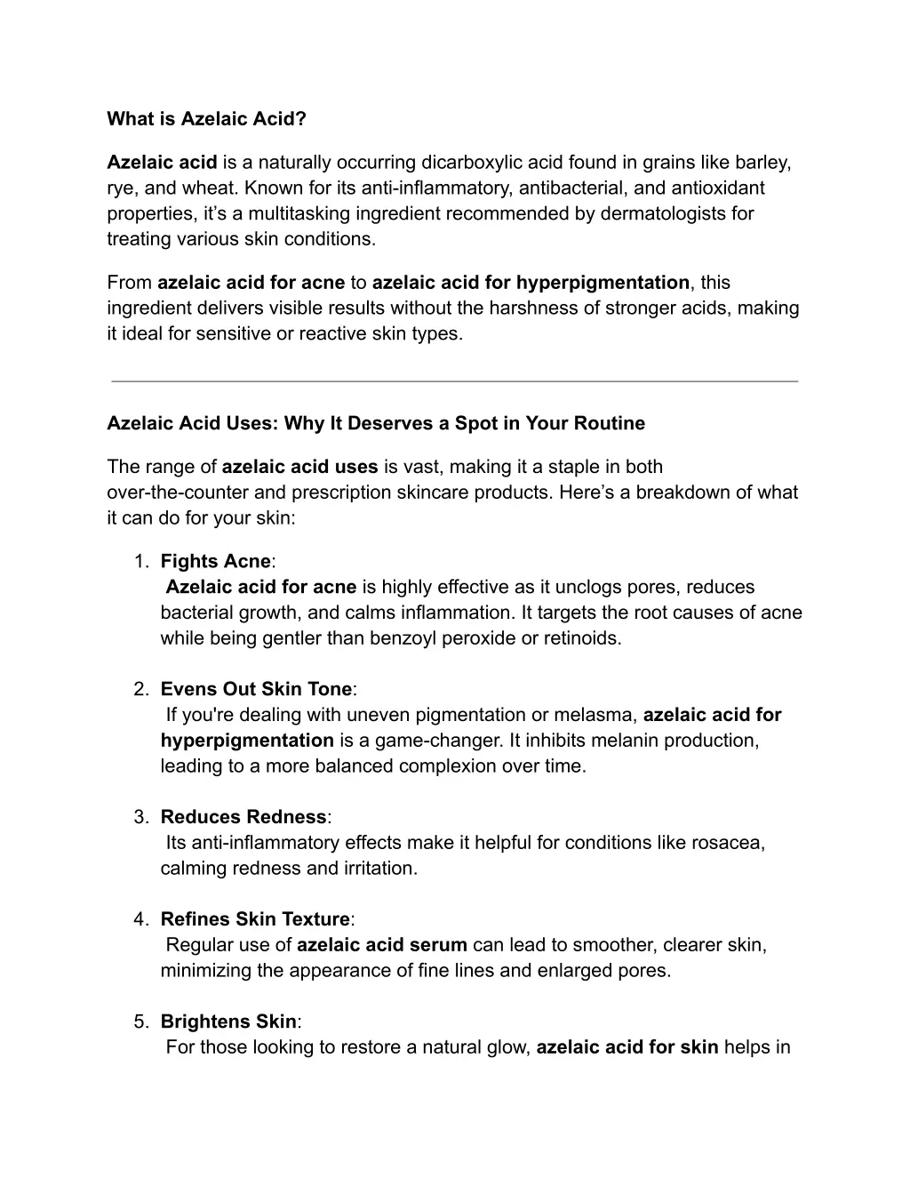 what is azelaic acid