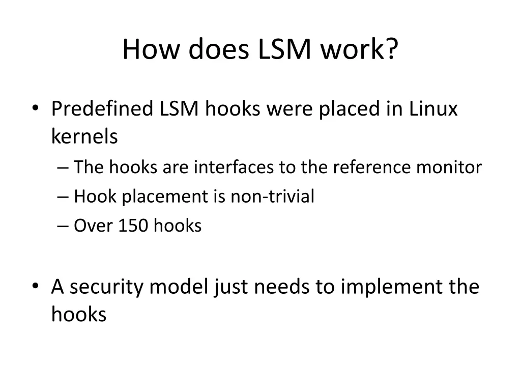 how does lsm work