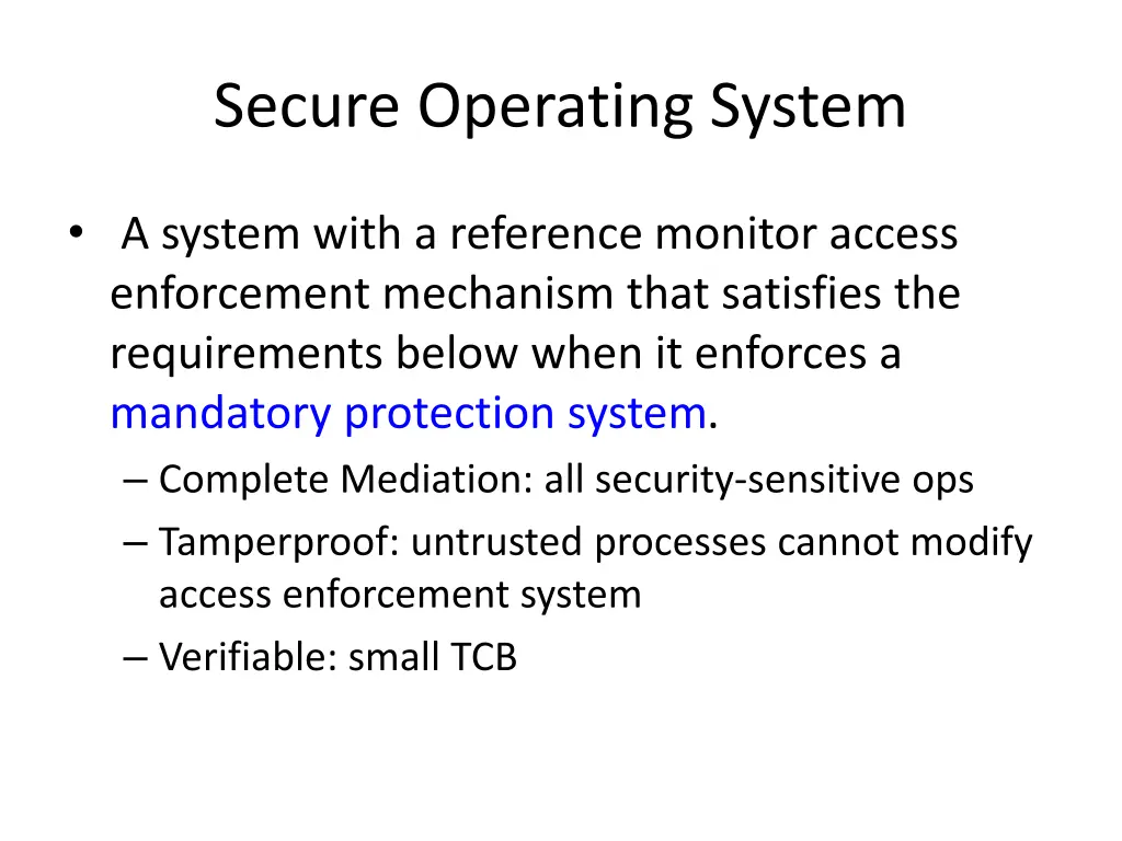 secure operating system