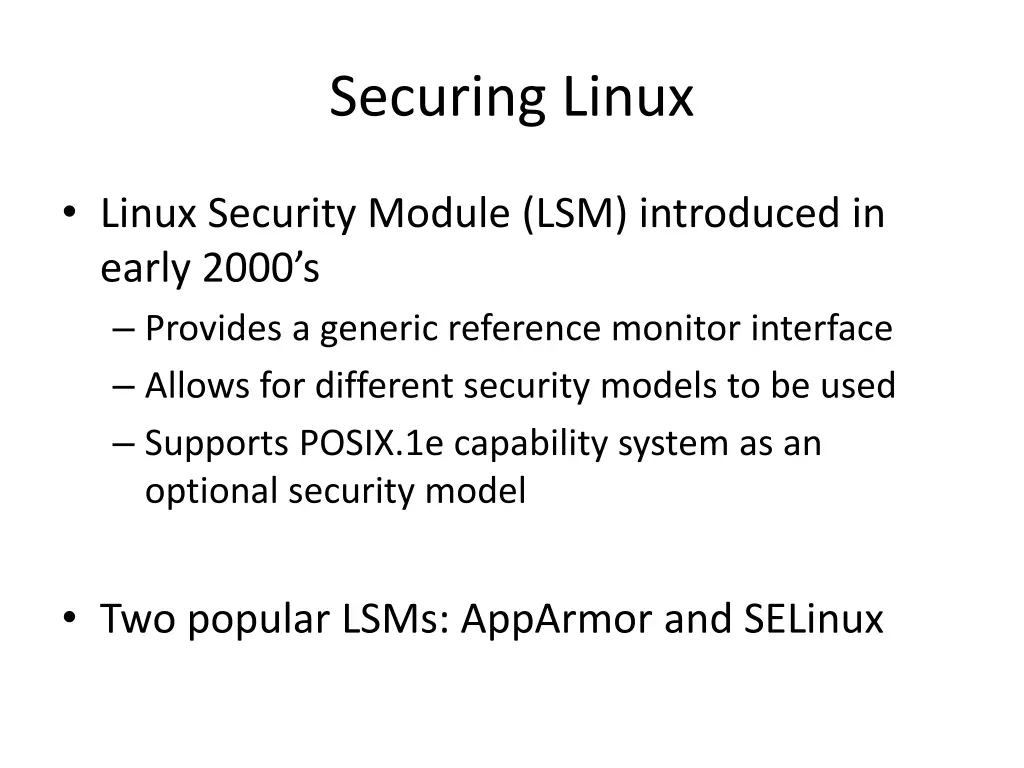 securing linux