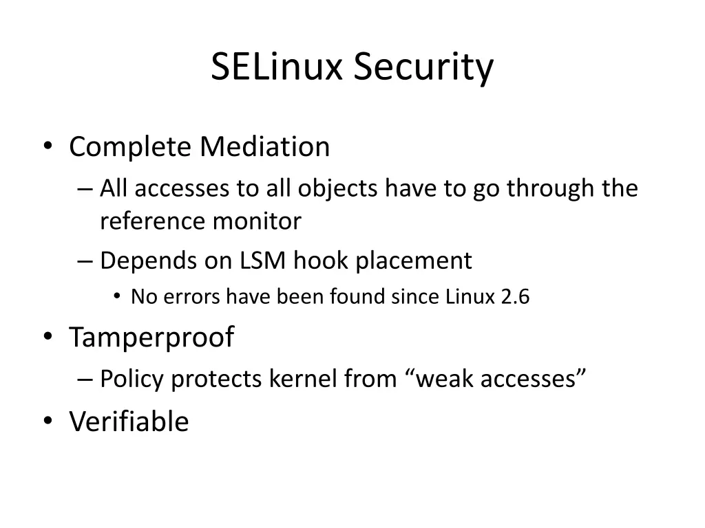 selinux security