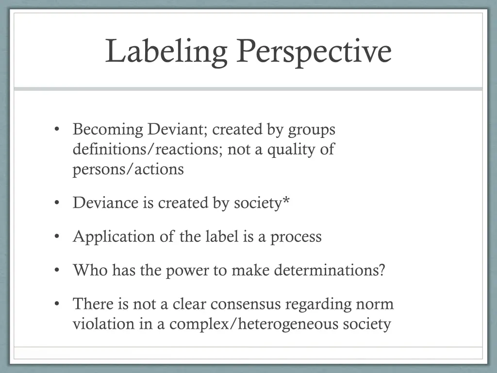 labeling perspective