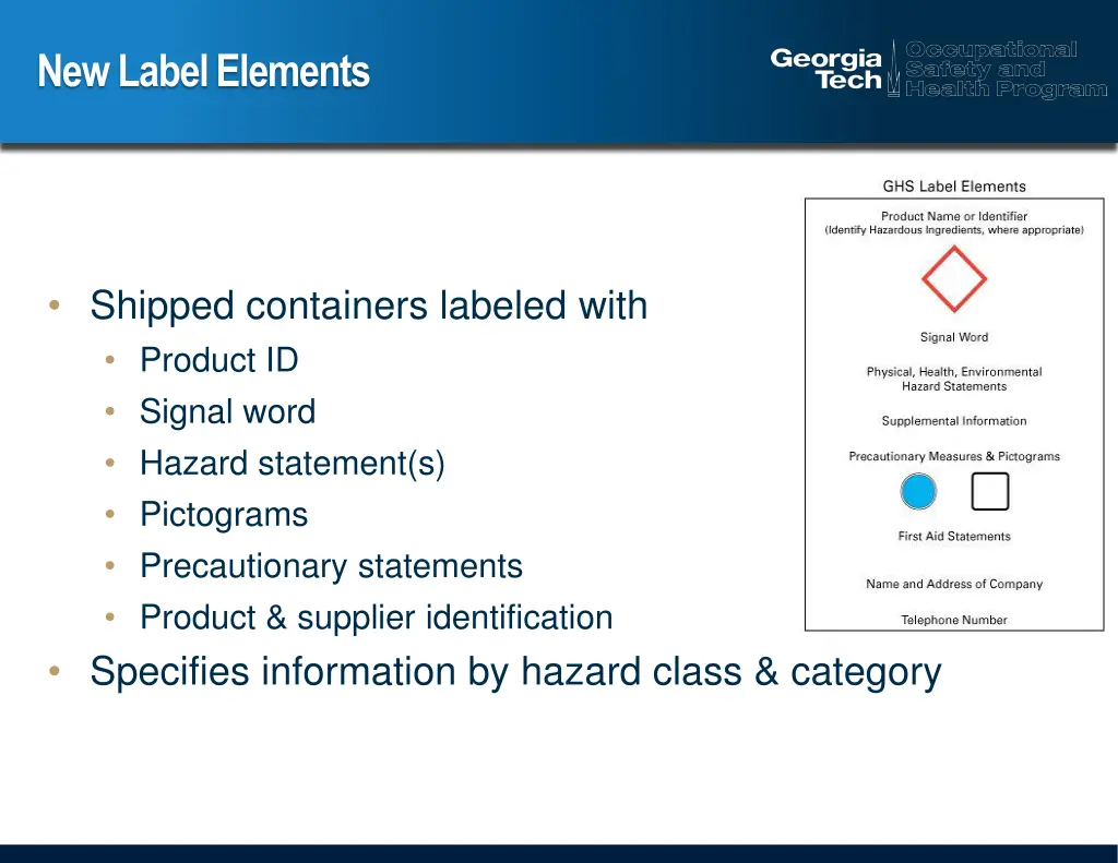 new label elements