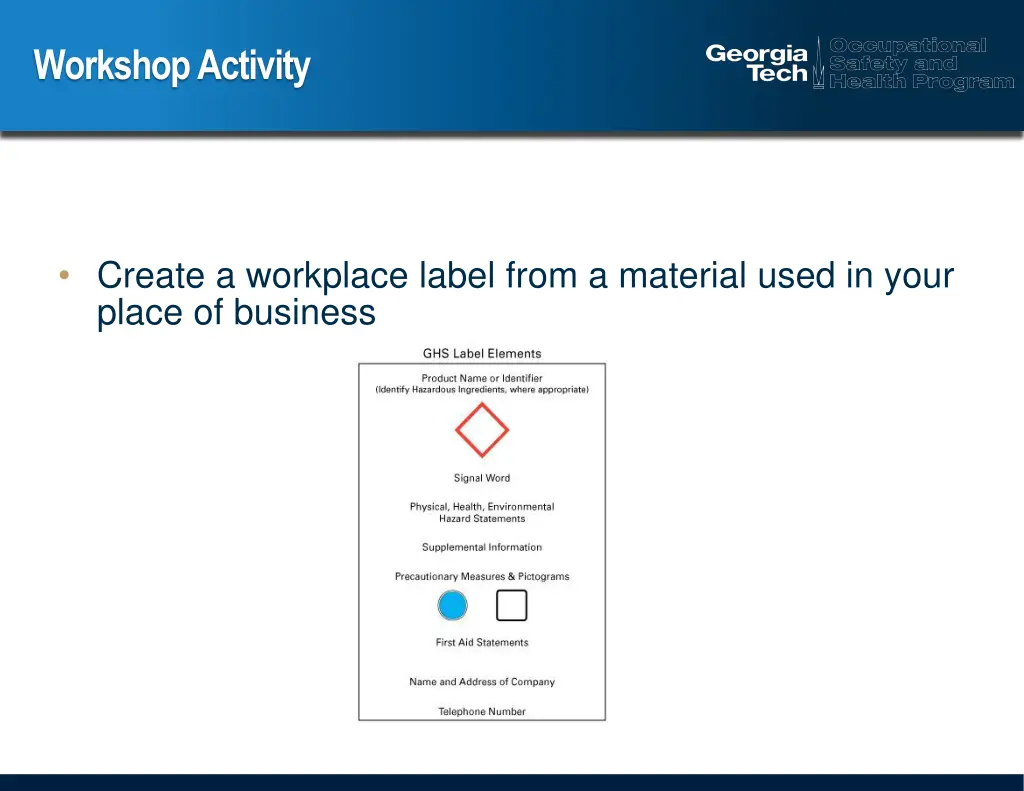 workshop activity