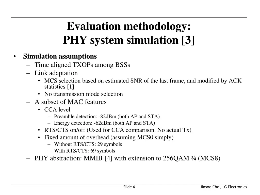evaluation methodology phy system simulation 3