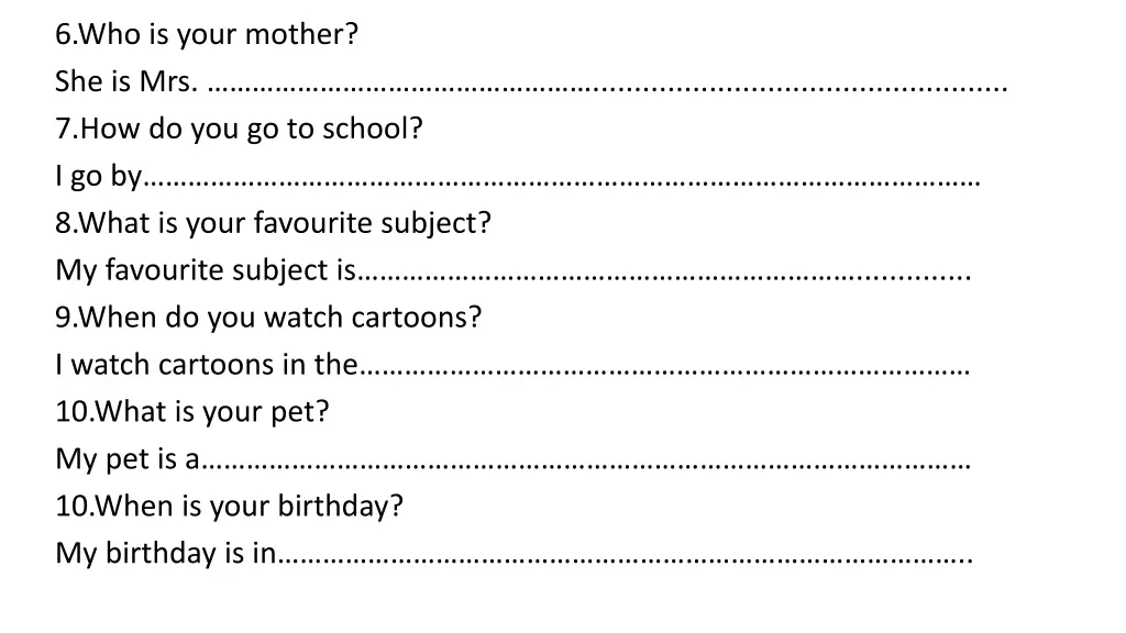6 who is your mother
