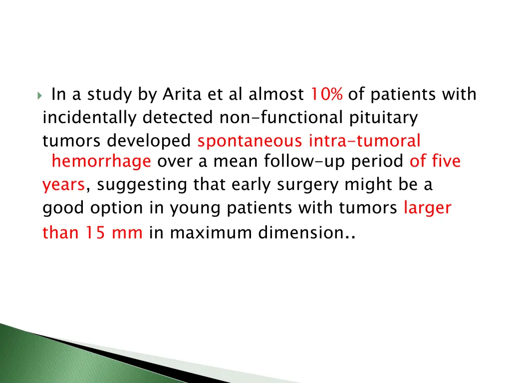 in a study by arita et al almost 10 of patients