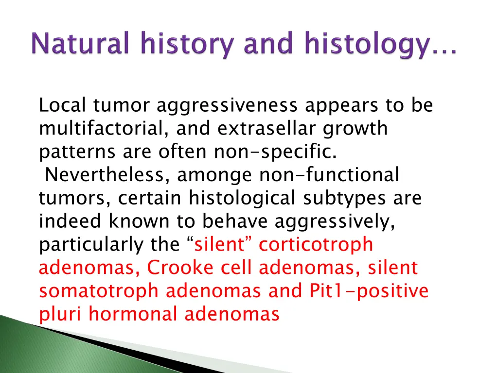 local tumor aggressiveness appears