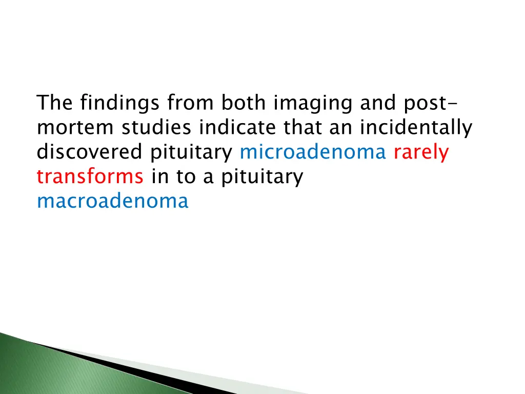 the findings from both imaging and post mortem